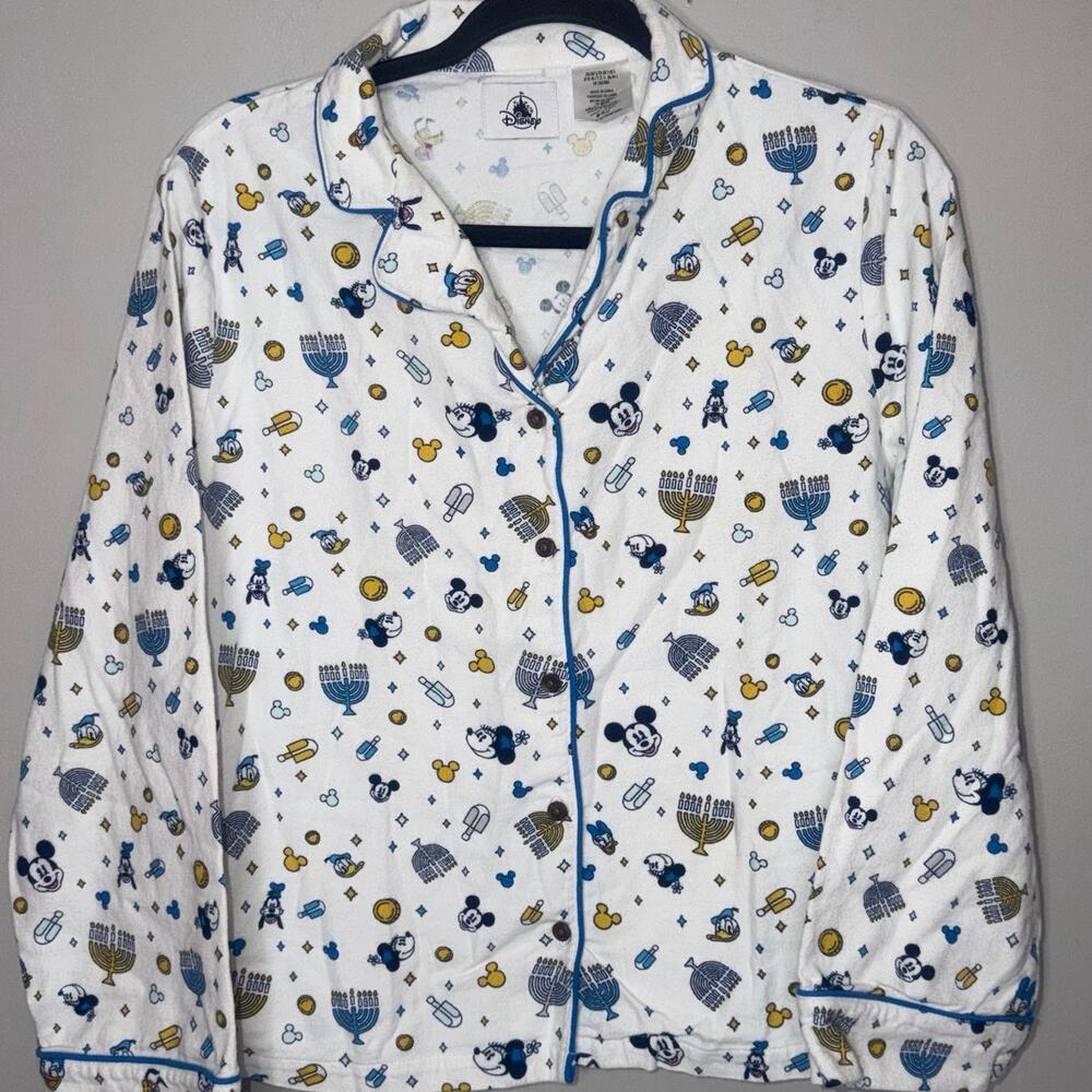 Disney Pajamas PJ's Hanukkah Mickey & Friends Holiday 2 Piece Set. Size Small